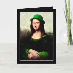 Lucky Mona Lisa St. Patrick's Day Card
