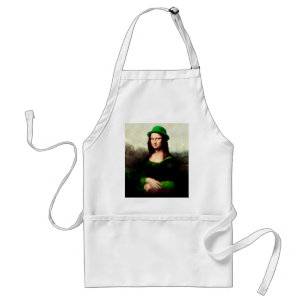 Lucky Mona Lisa St. Patrick's Day Standard Apron