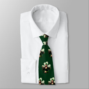 Lucky Mona Lisa St. Patrick's Day Tie