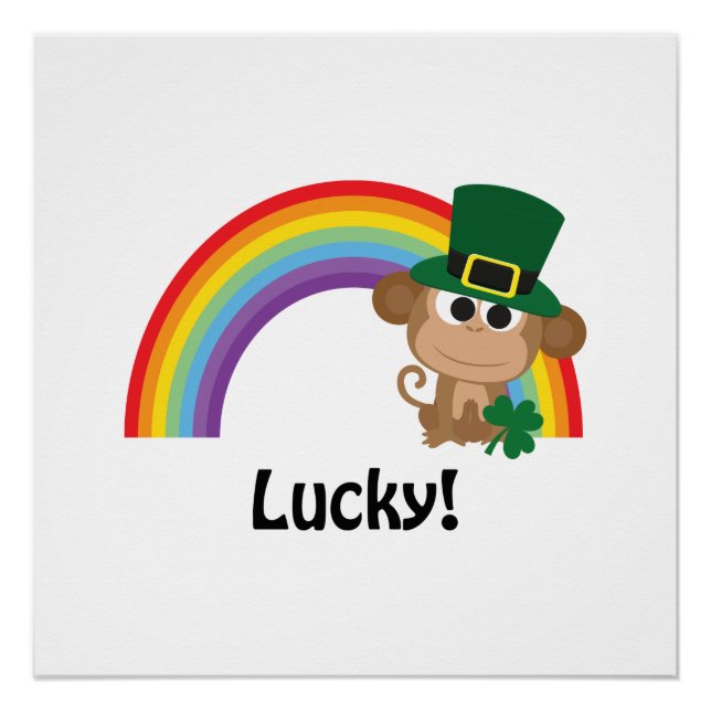 Lucky Monkey Leprechaun Poster (Front)