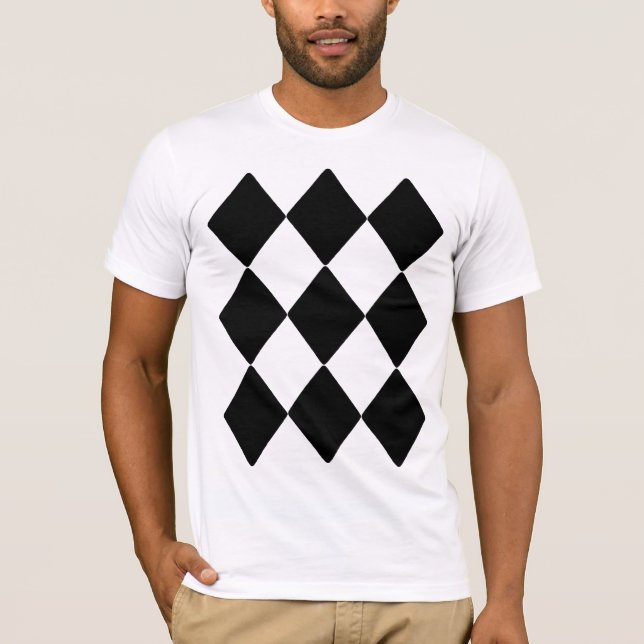 Lucky Nine Black Diamonds in Three Rows of Three T-Shirt (Front)