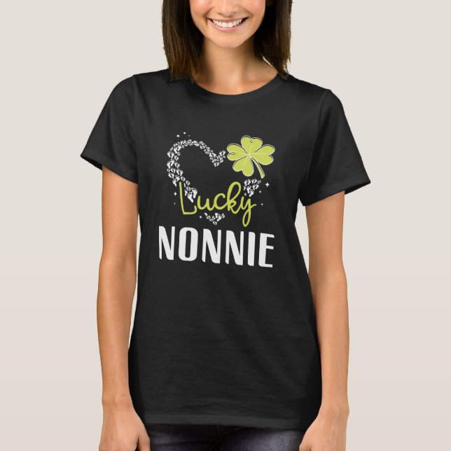 Lucky Nonnie St Patricks Day womens T-Shirt (Front)