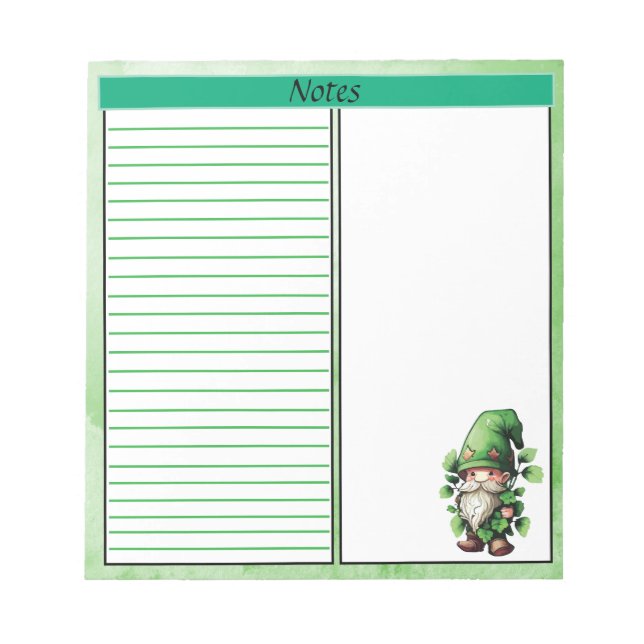 Lucky Notes St. Patrick’s Day Notepad (Front)