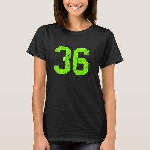 Lucky Number #36 Green Vintage Sports Player Fan J T-Shirt
