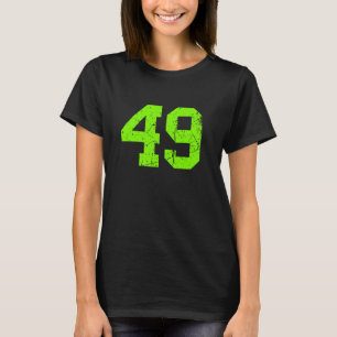 Lucky Number #49 Green Vintage Sports Player Fan J T-Shirt