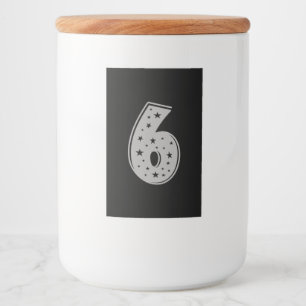 Lucky Number 6 Happy Birthday Food Label