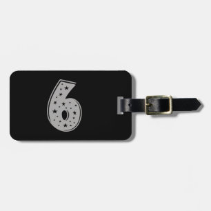 Lucky Number 6 Happy Birthday Luggage Tag