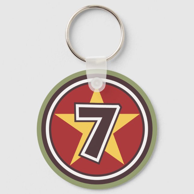 Lucky Number 7 Key Ring (Front)