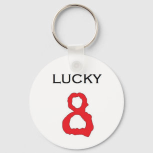 Lucky Number 8 Keychain