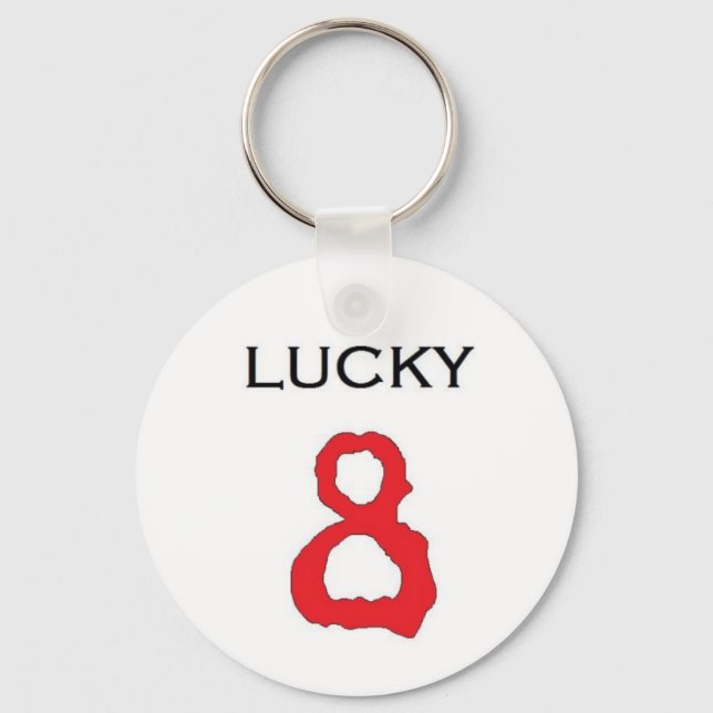 Lucky Number 8 Keychain (Front)
