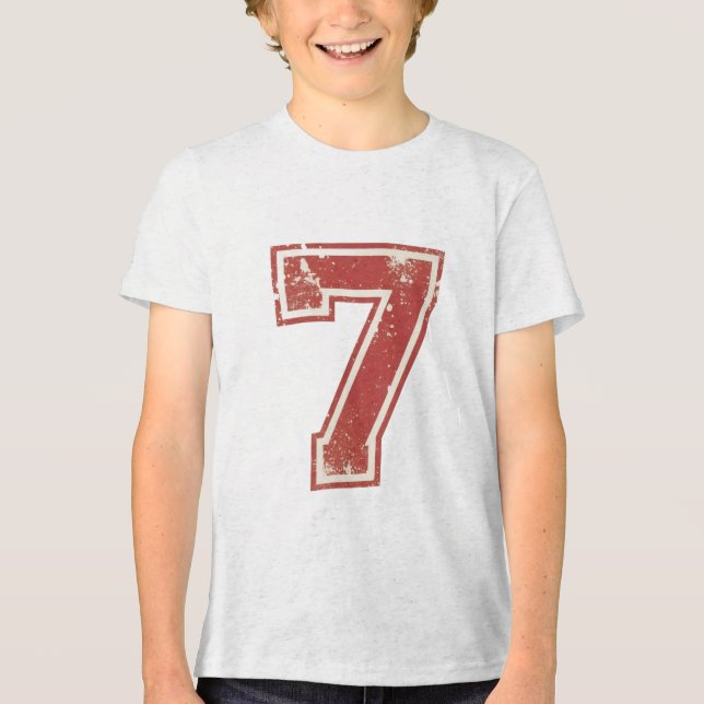 lucky number seven Tri-Blend shirt (Front)