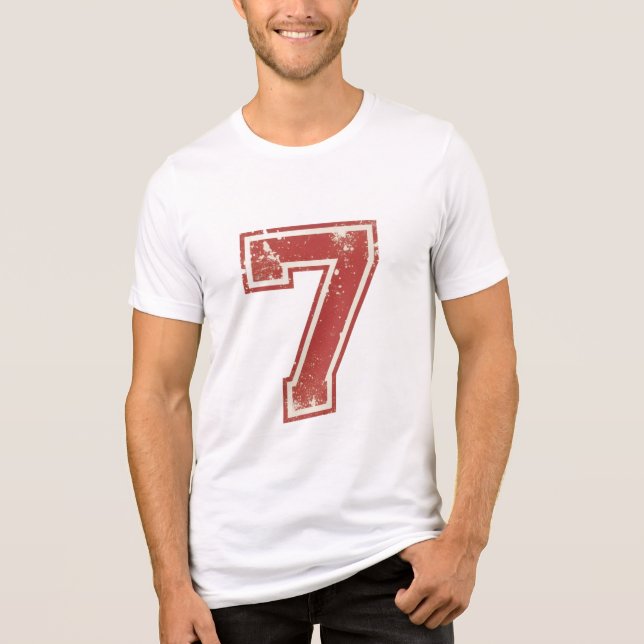 lucky number seven Tri-Blend shirt (Front)