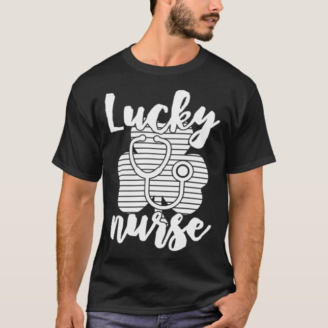 Lucky Nurse Nursing St Patricks Day  Drinking Gag T-Shirt (Front)