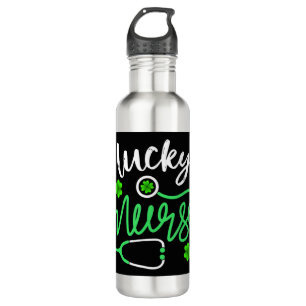 Lucky Nurse RN - Funny Saint Patricks Day Shamrock 710 Ml Water Bottle
