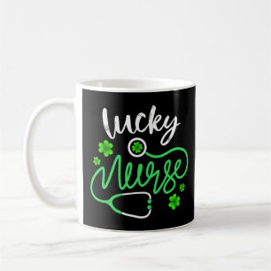 Lucky Nurse RN - Funny Saint Patricks Day Shamrock Coffee Mug