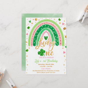 Lucky One 1st Birthday Invitation