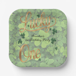 Lucky One 1st. Birthday Party Paper Plate