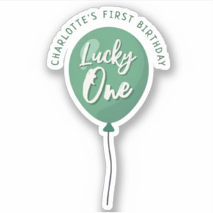 Lucky One 1st Birthday St Patricks Day Balloon