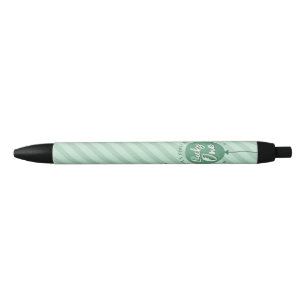 Lucky One 1st Birthday St Patricks Day Clover Black Ink Pen