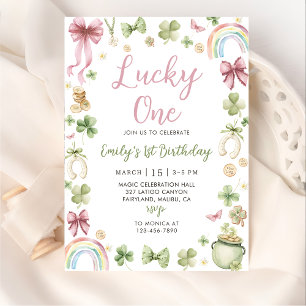 Lucky One 1st Birthday St Patrick's Day Invitation
