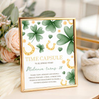 Lucky One 1st Birthday Time Capsule Sign