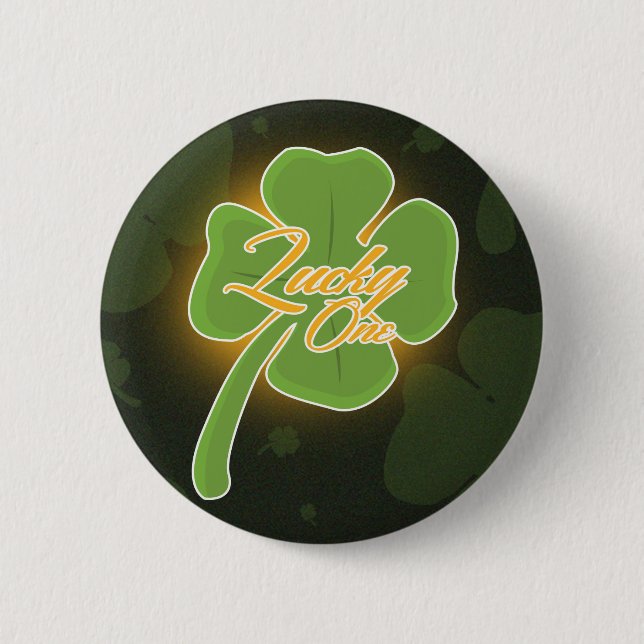 Lucky One 6 Cm Round Badge (Front)