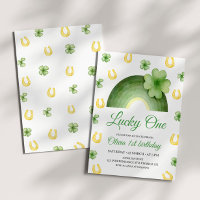 Lucky One Birthday Invitation, St. Patricks Themed