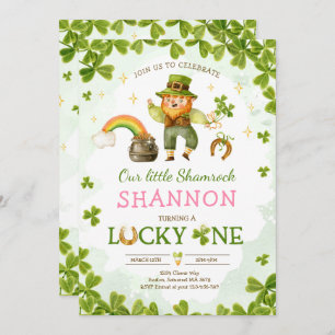 Lucky One Birthday St Patrick's 1st Birthday Party Invitation