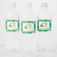 Lucky One Birthday Water Bottle Label - Custom