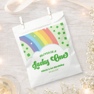Lucky One Lucky Charm Rainbow 1st Birthday Party Favour Bags