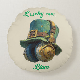 Lucky One St. Patrick’s Day Music Personalized Round Cushion