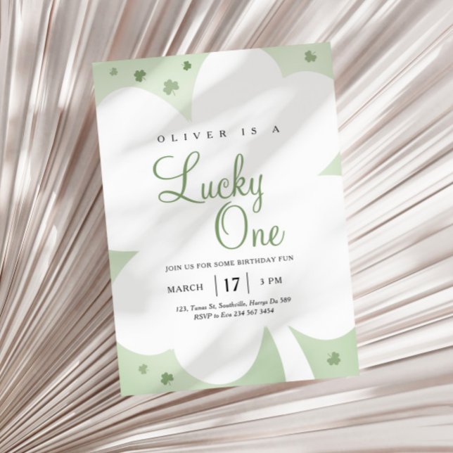 Lucky One St. Patrick's Day 1st Birthday Invitation (Creator Uploaded)