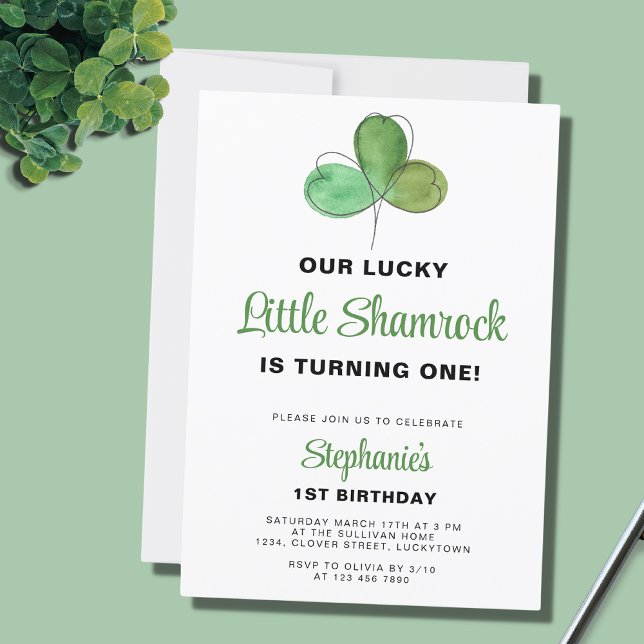 Lucky One St. Patrick's Day 1st Birthday  Invitation (Creator Uploaded)