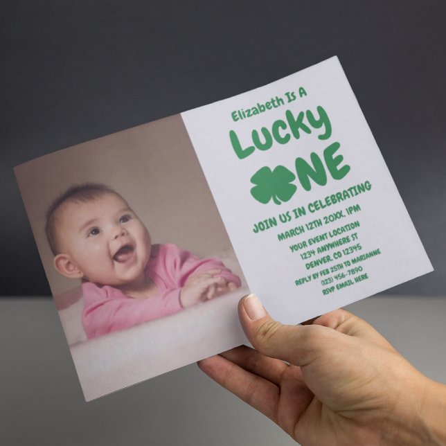 Lucky One St Patrick's Day 1st Birthday Invitation (Creator Uploaded)