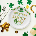 Lucky One St. Patrick's Day 1st Birthday Paper Plate<br><div class="desc">Celebrate in style with these trendy 1st birthday party paper plates. The design is easy to personalise with your own wording and your family and friends will be thrilled when they see these fabulous party plates.</div>
