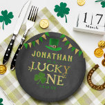 Lucky One St. Patrick's Day 1st Birthday Paper Plate<br><div class="desc">Celebrate in style with these trendy 1st birthday party paper plates. The design is easy to personalise with your own wording and your family and friends will be thrilled when they see these fabulous party plates.</div>