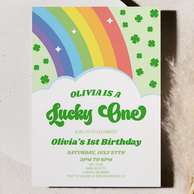 Lucky One St. Patrick's Day 1st Birthday Party Invitation (Creator Uploaded)
