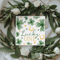 Lucky One St. Patrick's Day Birthday Napkin