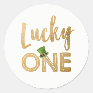 Lucky One St Patrick's Day Favour Tag Cupcake Labe