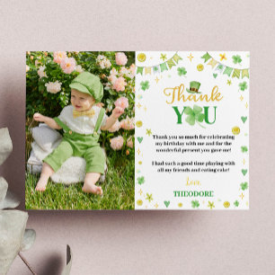 Lucky One Thank You Card Birthday Party