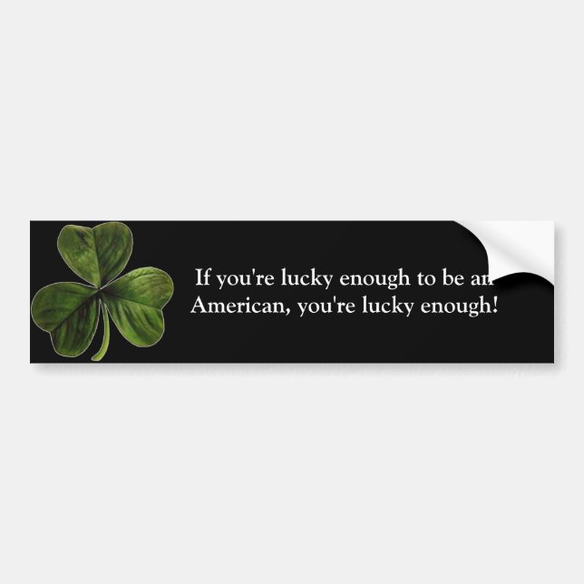 Lucky Patriot Bumper Sticker (Front)