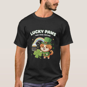  "Lucky Paws St. Patrick's Day Puppy" T-Shirt