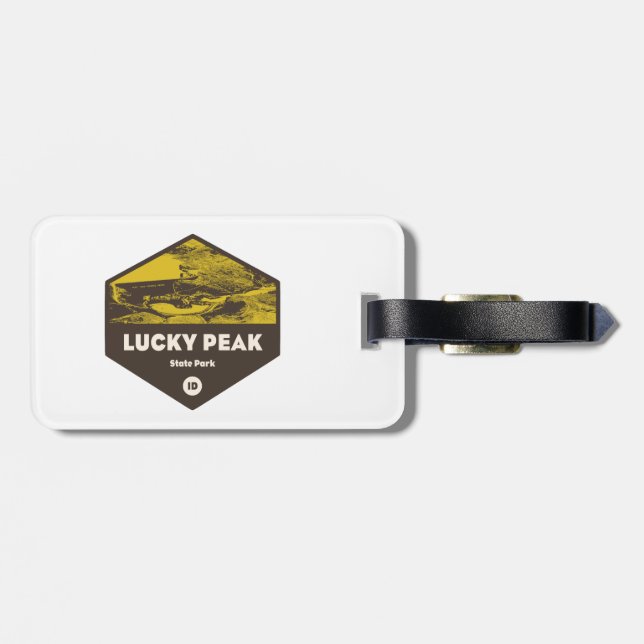 Lucky Peak State Park Idaho Luggage Tag (Back Horizontal)