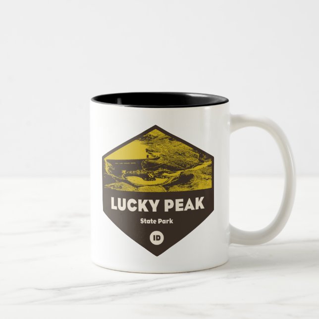 Lucky Peak State Park Idaho Two-Tone Coffee Mug (Right)