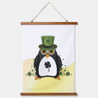 Lucky Penguin St. Patrick's Day Wall Art Irish