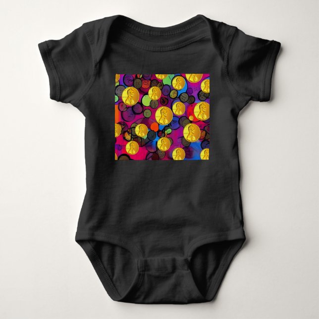 Lucky Pennies Baby Bodysuit (Front)
