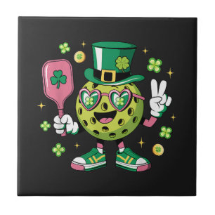 Lucky Pickleball Hat Irish Shamrock Tile