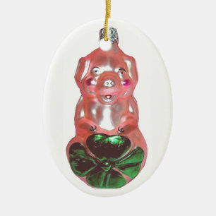 Lucky Pig Ceramic Tree Decoration