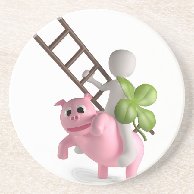 lucky pig coaster (Front)