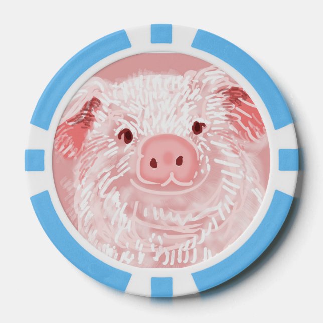 Lucky piglet Poker Chips (Front)